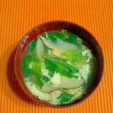 干し椎茸とレタスの卵スープ♪